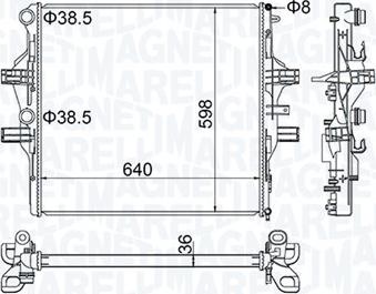 Magneti Marelli 350213204700 - Radiators, Motora dzesēšanas sistēma autodraugiem.lv