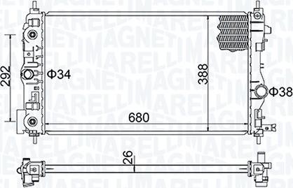Magneti Marelli 350213206600 - Radiators, Motora dzesēšanas sistēma autodraugiem.lv