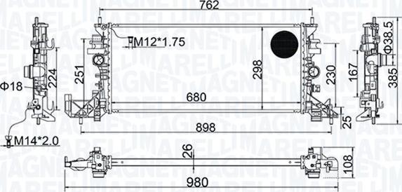 Magneti Marelli 350213206700 - Radiators, Motora dzesēšanas sistēma autodraugiem.lv