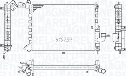 Magneti Marelli 350213200200 - Radiators, Motora dzesēšanas sistēma autodraugiem.lv