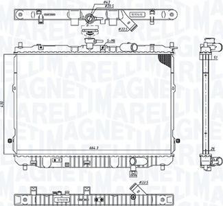 Magneti Marelli 350213201400 - Radiators, Motora dzesēšanas sistēma autodraugiem.lv