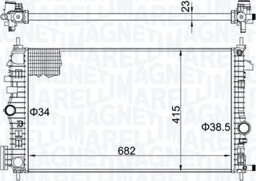 Magneti Marelli 350213207100 - Radiators, Motora dzesēšanas sistēma autodraugiem.lv