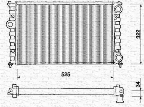 Magneti Marelli 350213234000 - Radiators, Motora dzesēšanas sistēma autodraugiem.lv