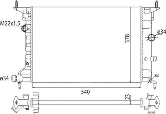 Magneti Marelli 350213274003 - Radiators, Motora dzesēšanas sistēma autodraugiem.lv