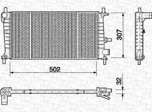 Magneti Marelli 350213748000 - Radiators, Motora dzesēšanas sistēma autodraugiem.lv