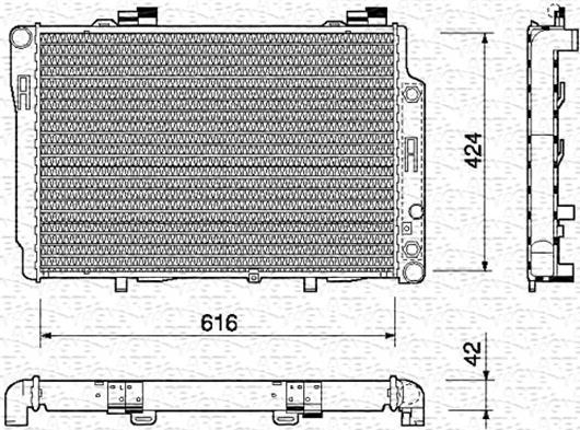 Magneti Marelli 350213743000 - Radiators, Motora dzesēšanas sistēma autodraugiem.lv