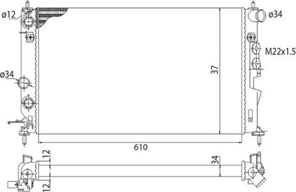 Magneti Marelli 350213755003 - Radiators, Motora dzesēšanas sistēma autodraugiem.lv