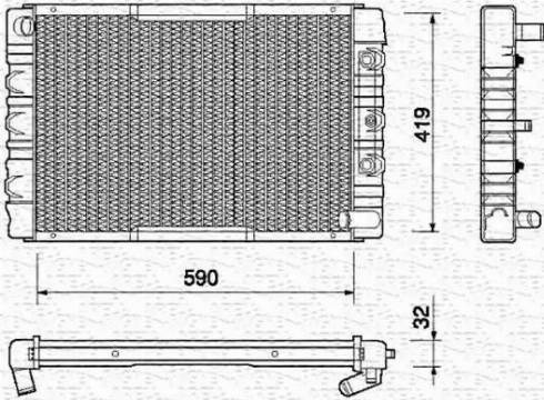 Magneti Marelli 350213768000 - Radiators, Motora dzesēšanas sistēma autodraugiem.lv