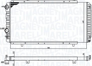 Magneti Marelli 350213707000 - Radiators, Motora dzesēšanas sistēma autodraugiem.lv