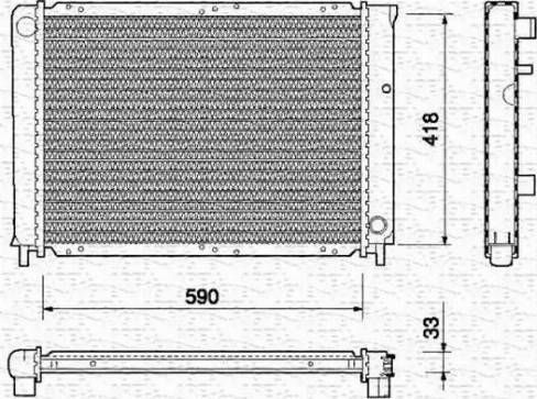 Magneti Marelli 350213735000 - Radiators, Motora dzesēšanas sistēma autodraugiem.lv