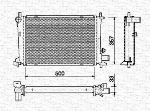 Magneti Marelli 350213725000 - Radiators, Motora dzesēšanas sistēma autodraugiem.lv