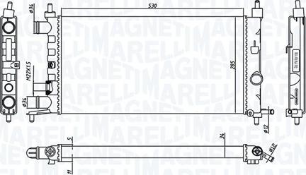 Magneti Marelli 350213776000 - Radiators, Motora dzesēšanas sistēma autodraugiem.lv