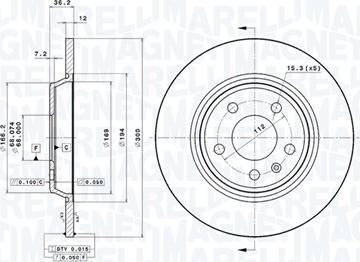 Magneti Marelli 360406095001 - Bremžu diski autodraugiem.lv