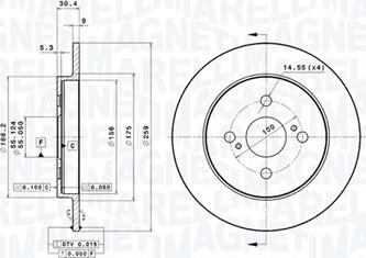 Magneti Marelli 360406095101 - Bremžu diski autodraugiem.lv