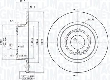 Magneti Marelli 360406090501 - Bremžu diski autodraugiem.lv