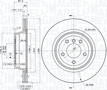 Magneti Marelli 360406093901 - Bremžu diski autodraugiem.lv