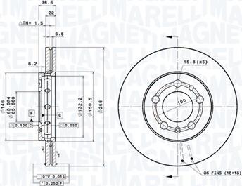 Magneti Marelli 360406049401 - Bremžu diski autodraugiem.lv