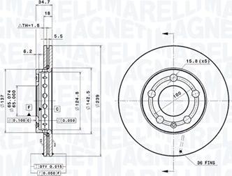 Magneti Marelli 360406049601 - Bremžu diski autodraugiem.lv