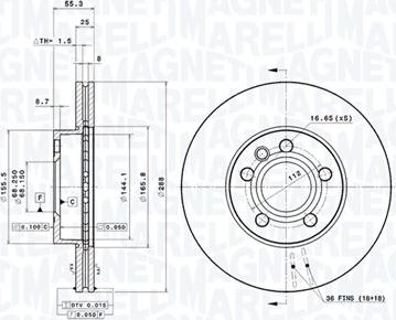 Magneti Marelli 360406049101 - Bremžu diski autodraugiem.lv