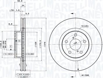 Magneti Marelli 360406045401 - Bremžu diski autodraugiem.lv