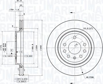 Magneti Marelli 360406040101 - Bremžu diski autodraugiem.lv