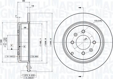 Magneti Marelli 360406041001 - Bremžu diski autodraugiem.lv