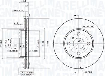 Magneti Marelli 360406047001 - Bremžu diski autodraugiem.lv