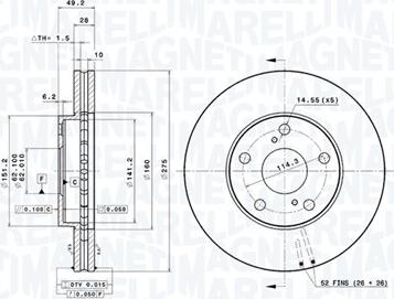 Magneti Marelli 360406047101 - Bremžu diski autodraugiem.lv