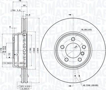 Magneti Marelli 360406054401 - Bremžu diski autodraugiem.lv