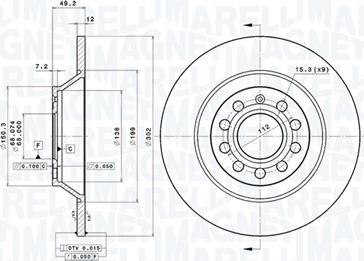 Magneti Marelli 360406054601 - Bremžu diski autodraugiem.lv