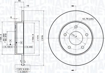 Magneti Marelli 360406056101 - Bremžu diski autodraugiem.lv