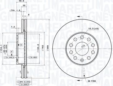 Magneti Marelli 360406050501 - Bremžu diski autodraugiem.lv