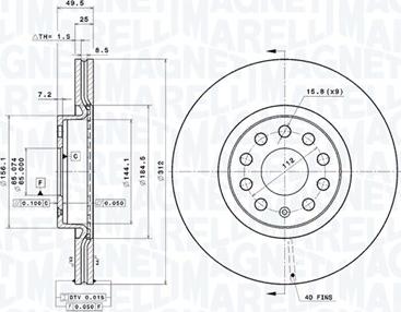 Magneti Marelli 360406050601 - Bremžu diski autodraugiem.lv