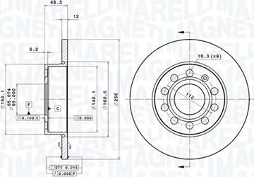 Magneti Marelli 360406050801 - Bremžu diski autodraugiem.lv