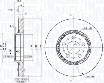 Magneti Marelli 360406051801 - Bremžu diski autodraugiem.lv