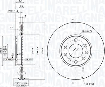 Magneti Marelli 360406053801 - Bremžu diski autodraugiem.lv