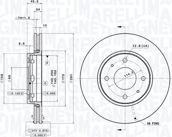 Magneti Marelli 360406052001 - Bremžu diski autodraugiem.lv