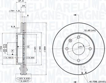 Magneti Marelli 360406057001 - Bremžu diski autodraugiem.lv