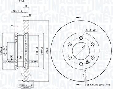 Magneti Marelli 360406057101 - Bremžu diski autodraugiem.lv