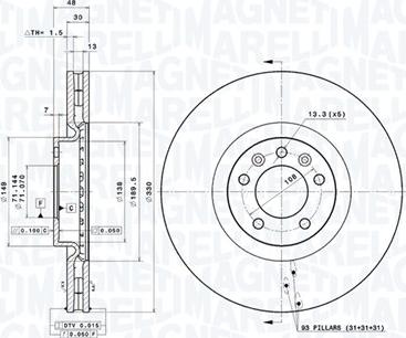 Magneti Marelli 360406069501 - Bremžu diski autodraugiem.lv