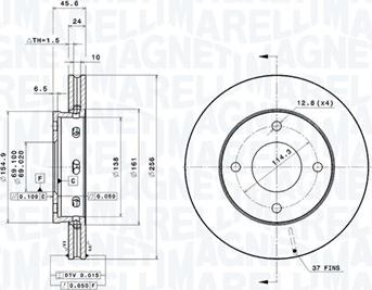 Magneti Marelli 360406069001 - Bremžu diski autodraugiem.lv