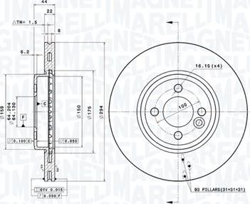 Magneti Marelli 360406069300 - Bremžu diski autodraugiem.lv