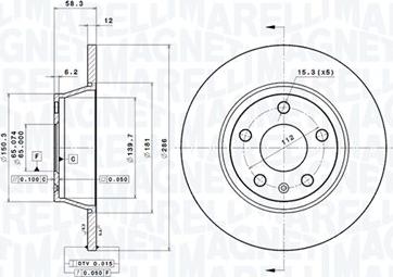 Magneti Marelli 360406065300 - Bremžu diski autodraugiem.lv