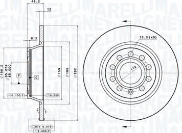 Magneti Marelli 360406060801 - Bremžu diski autodraugiem.lv