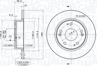 Magneti Marelli 360406061801 - Bremžu diski autodraugiem.lv