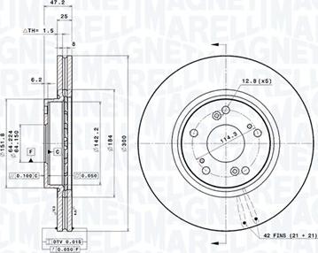 Magneti Marelli 360406063201 - Bremžu diski autodraugiem.lv