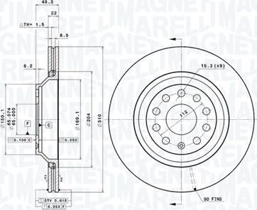 Magneti Marelli 360406062701 - Bremžu diski autodraugiem.lv