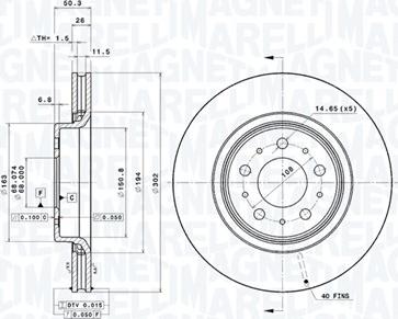 Magneti Marelli 360406009601 - Bremžu diski autodraugiem.lv