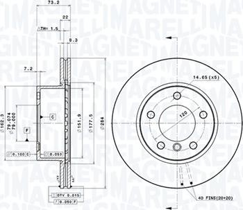 Magneti Marelli 360406004601 - Bremžu diski autodraugiem.lv