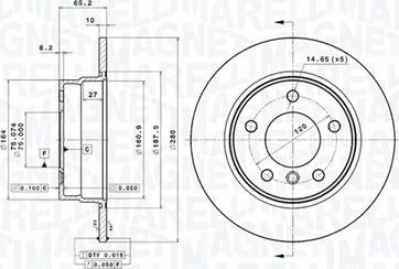 Magneti Marelli 360406004801 - Bremžu diski autodraugiem.lv